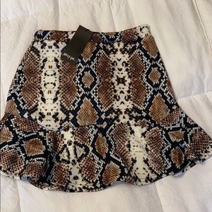 Snake print skirt